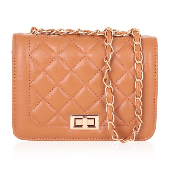 Classic Vegan Leather Small Crossbody Handbag - Rectangle Camera Travel :'D - Picture 1 of 2